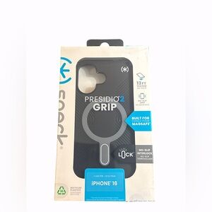 Speck Apple iPhone 16 Presidio2 Grip ClickLock Case with MagSafe - Black
NIB New